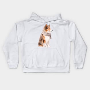 Winter dog Kids Hoodie